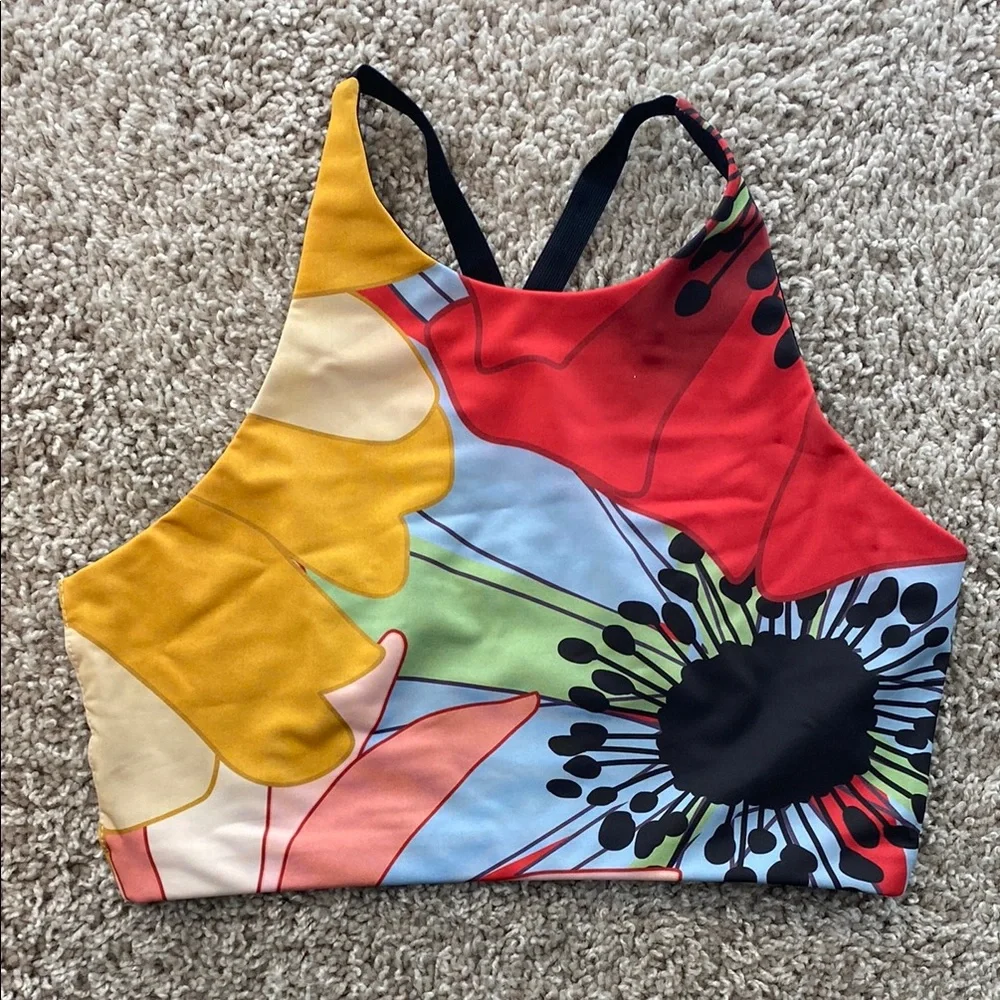 Onzie Flow Yoga High Neck Graphic Bra. BNWT - Picture 6 of 12